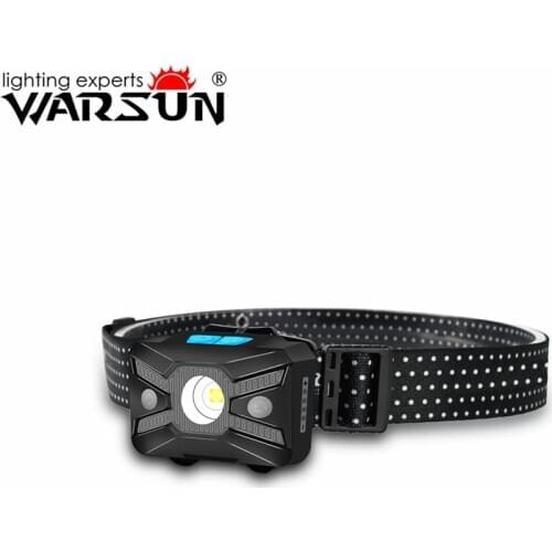 WARSUN 577 Outdoor Human Sensors Lamp Mini Head Torch USB Light Headlights Flashlight Led Rechargeable Headlamp