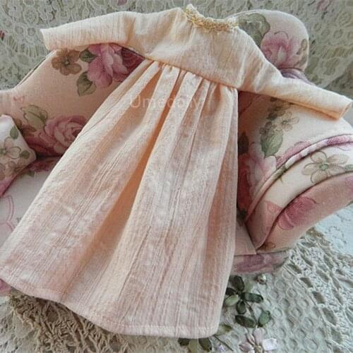 1pcs 1/6 Dolls Solid Color Long Dress for Blyth, Licca, Azone Doll Clothes Accessories