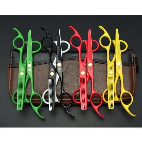 2Pcs 5.5 inch 16cm Professional Human Hair Scissors Hairdressing Cutting Shears Thinning Scissors Salon Hair Styling Tools Z1023