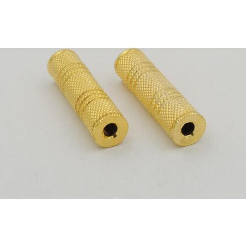 3.5mm female to 3.5mm female Stereo Jack Coupler gold-plated metal 3.5mm audio adapter