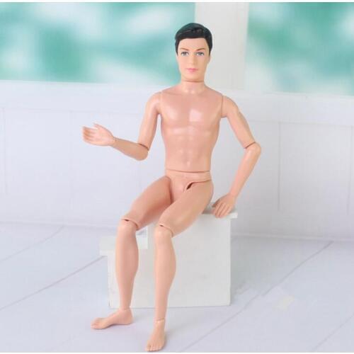 30cm Ken Doll Naked Body 14 Moveable Jointed Male MAN Nude Body For Prince Boyfriend Ken Male Doll Toys Body