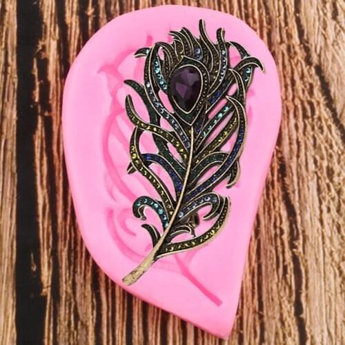 3D Craft Feather Silicone Molds Birds Feather Jewelry Resin Clay Mould Fondant Cake Decorating Tools Candy Chocolate Moulds