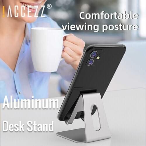 !ACCEZZ Universal Desktop Stand Holder Tablet Aluminum For iPhone 11 Pro 8 Plus XS MAX For Samsung S10 Huawei P40 Phone Bracket