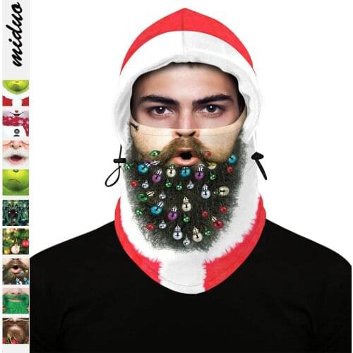 Cold weather balaclava wool ski Christmas mask hat winter windproof hooded riding waterproof warm clothing suitable ladies men