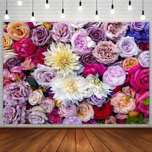 Wedding Flowers Photography Backgrounds Floral Girl Birthday Decor Baby Shower Backdrops Photozone Photophone Photo Studio Props