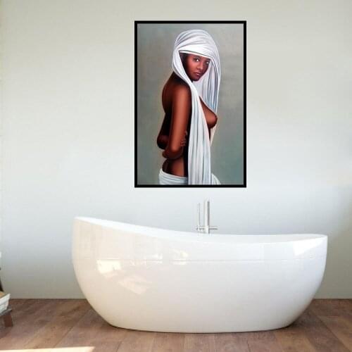 Africa Girl Prints Pictures Bath Room Wall Art Decor Living Room No Frame Poster Oil Painting Decoration