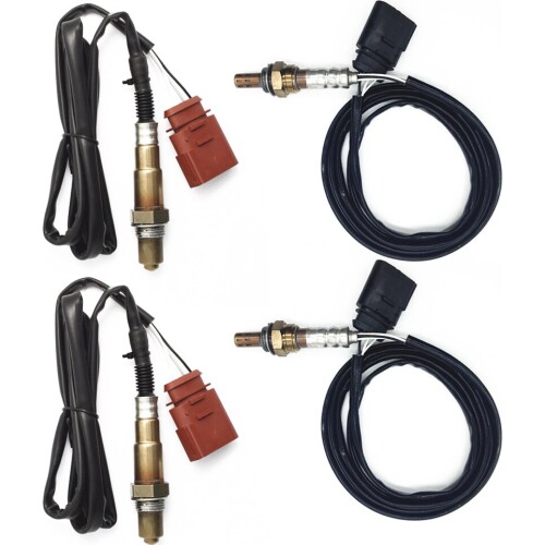 4pcs Oxygen Sensor Upstream+Downstream For 2002-2005 Audi A6 Allroad Quattro 234-4859 234-4874 19107446 06A906262AL 023906262