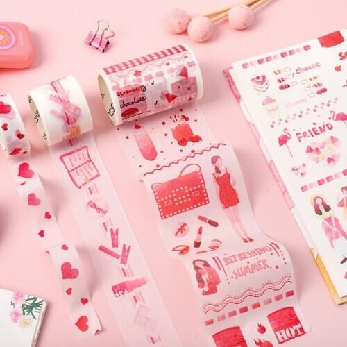 Listen to the Late Summer Series Decorative Adhesive Tape Masking Washi Tape set DIY Scrapbooking Sticker Label cute stationery