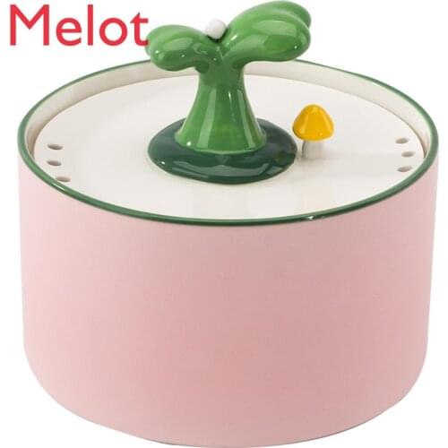 Cat Electric Ceramic Water Dispenser Flow Mute Drink Fountain Dog Drinking Water Circulation Water Feeding Pet Supplies