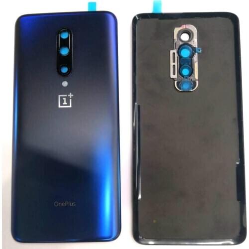 For oneplus 7 pro Battery cover back rear door housing For oneplus7pro back frame replace glass spare parts with camera lens