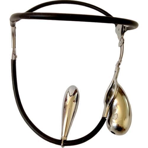 Manyjoy Stainless Steel Male Invisible Chastity Belt Device with anal plug Adjustable Chastity Pants sex toys for men