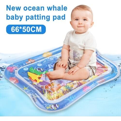 Summer Baby Inflatable Water Play Mat Kids Children Cartoon Whale Marine Animal Interactive Water Play Mat Early Education Toys