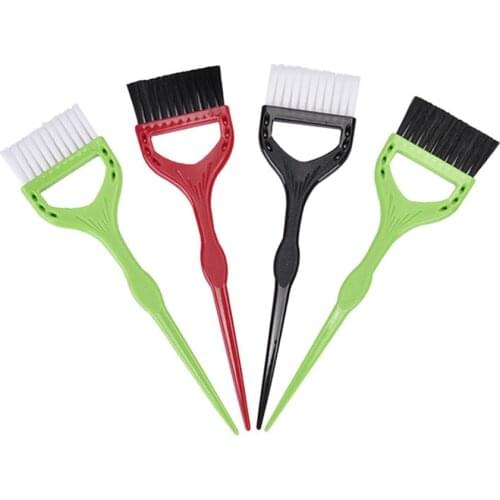 Nylon Hair Dye Coloring Brush Single Side Black Sharp-Tail Hairbrush Barber Hot Oil Treatment Brush Salon Hairdressing Tool E991