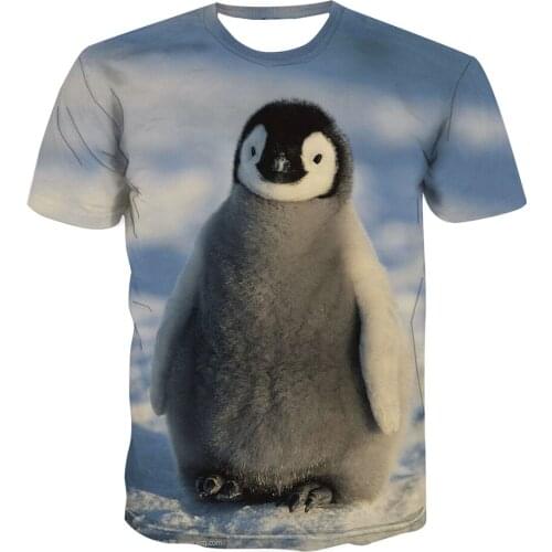 2021 Spring and Summer New men and Women 3D Printing Animal Tree Fashion T-shirt Short-Sleeved O-Neck Casual Top XS-4XL