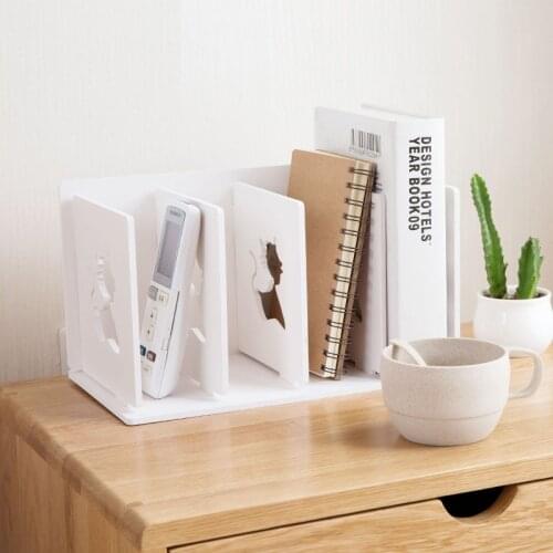 New 4layers Rotatable Book Holder Vintage Bookends For Shelves Book Stand Bookshelf Magazine File Storage Office Desk Organizer