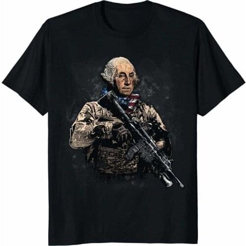 Presidential Soldiers: George Washington T-Shirt Men 2019 New Print Men T Shirt Summer Awesome Shirts