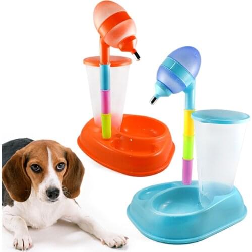 Adjustable Pet Drinking Fountains Water Feeder Bowl Automatic Pet Puppy Food Feeder Auto Dog Food Feeder Cat Dispenser Fountain