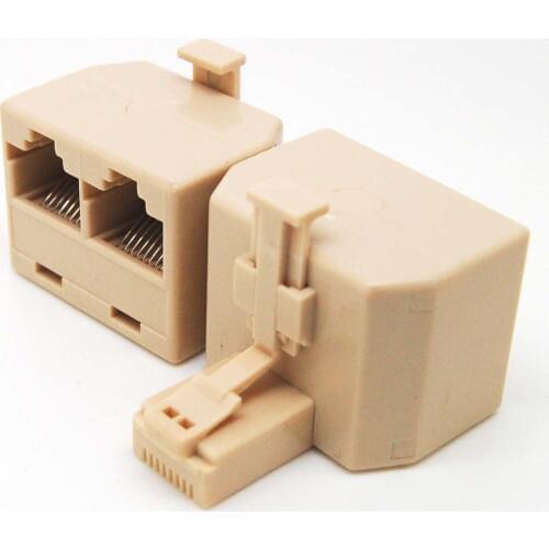RJ45 1male to 2 female Ethernet Crossover Adapter/Crossed Network Adaptor NEW