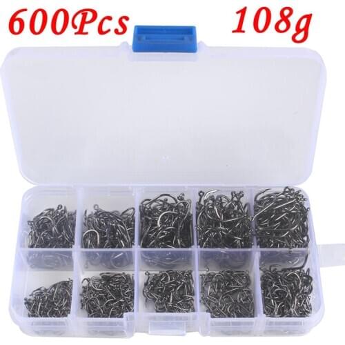 Fishing Goods Fish Hook 100 Pcs 200 Pcs 300 Pcs 400 Pcs 500 Pcs 600 Pcs 3—12 #/ Ise Ni Barbed Hook Set /Everything For Fishing