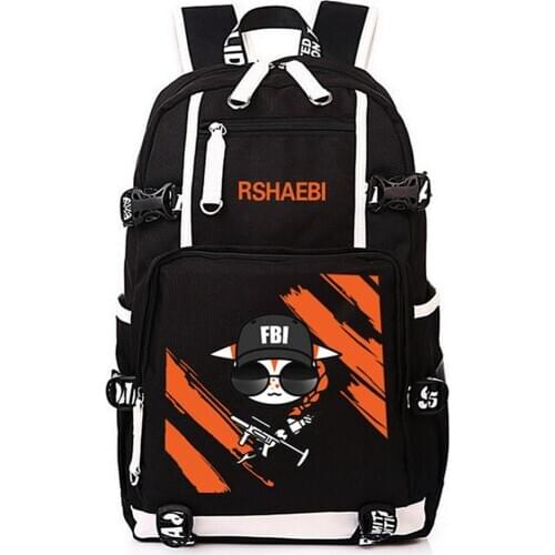 Game Rainbow Six Siege Canvas Backpack Teens Student School Bag Fashion Rucksack Anime Book Bag Laptop Bag for Adult
