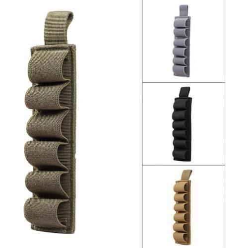 Tactical Hook Loop 6 Rounds hunting molle pouch 12 Gauge Insert Strip Paper with Rear Sticker