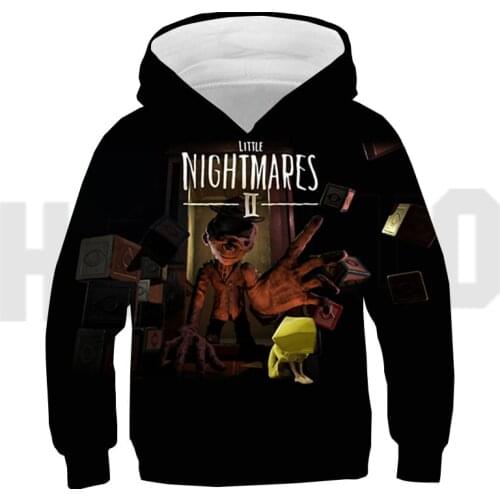 Hot Anime Oversize Sweatshirt 3D Game Unisex Pullover Kids Little Nightmares 2 Hoodie Men Streetwear Children Harajuku Clothes