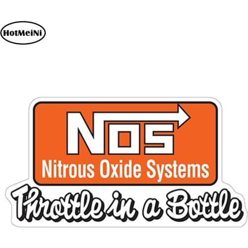 HotMeiNi 13cm x 7cm NOS Throttle In A Bottle Performance Car Stickers Car Styling Motorcycle Car Vinyl Decal Accessories