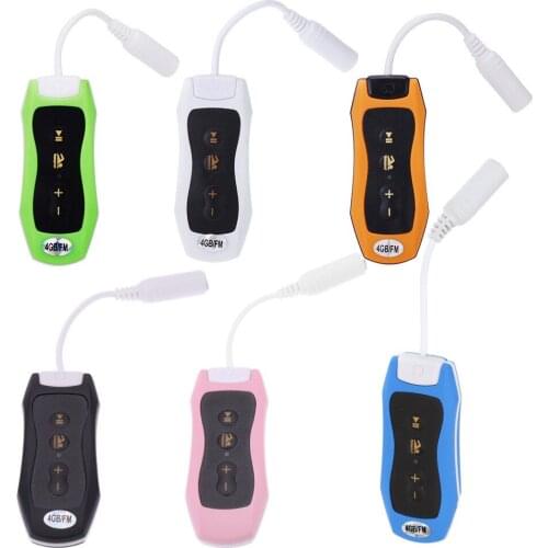 4GB waterproof Mp3 music player with FM Radio Headphones Clip design for Swimming Running Diving Winter Sport