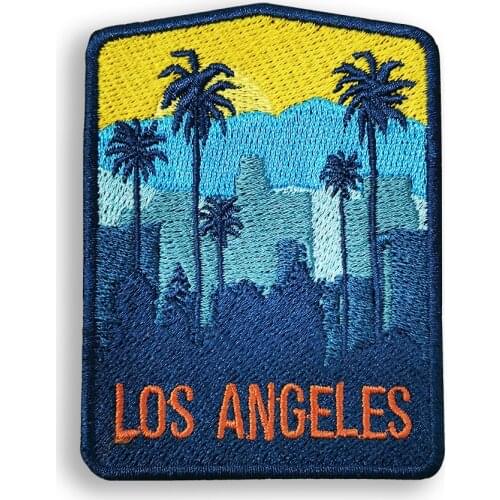 LOS ANGELES City View Embroidery Patches for Clothing Iron on Patches for Clothes Cheap Sewing Appliques for Clothing