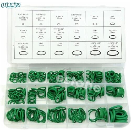 High Quality Rubber 270Pcs 18 Sizes O-ring Kit Green Metric O ring Seals Nitrile APR18