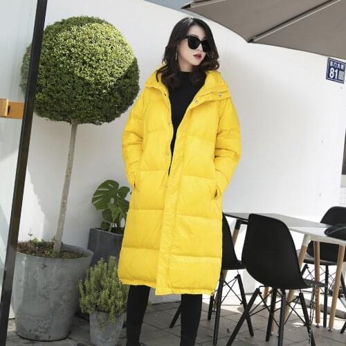 2018 fat plus-size womens dress 100KG fat sister winter wear new Korean style fashion show thin extended down jacket 90130
