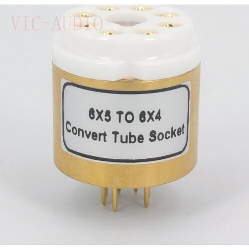 1PC 6X5(Top) TO 6X4(Bottom) Tube 8Pins TO 7Pins DIY Audio Vacuum Tube Adapter Socket Converter Amplifier DIY