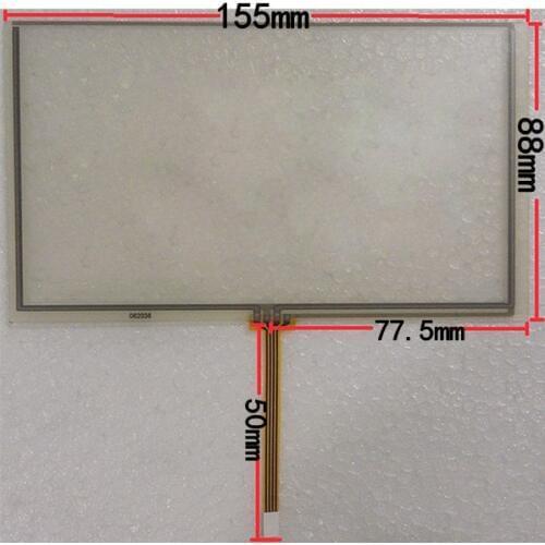 155*88mm Touch screen digitizer For HSD062IDW1 6.2 inch car-DVD Touch screen