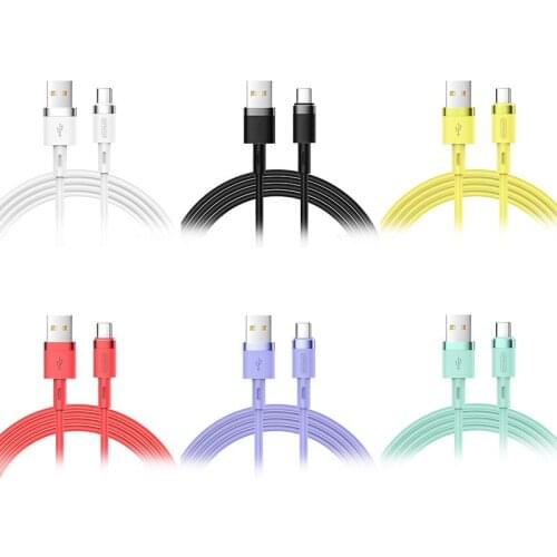 2.4A Type C Cable Charger Liquid Silicone Data Cable Copper Core Single Head Micro/type-c Mobile Phone Charging Cable