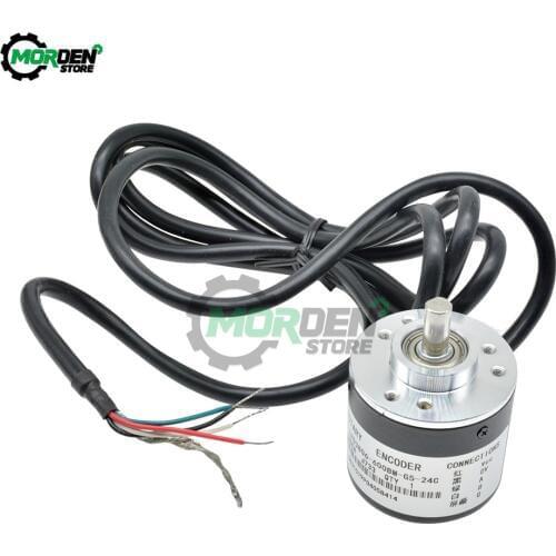360 Pulse 600 Pulse Incremental Optical Rotary Encoder AB Two-phase Encoder Cable Circuit NPN Open Collector Output DC 5-24V