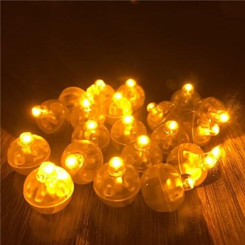 50/100/200pcs/set Led Round Switch Light Mini Bulb Glow Balloon Bar Party Wedding Holiday Garden Decoration