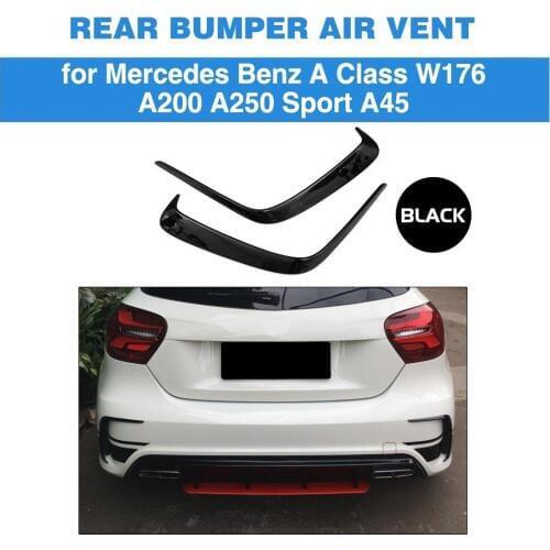 ABS Car Rear Bumper Air Vent Trim Air Dam Trimming Fender Cover Canards for Mercedes Benz A Class W176 A200 A250 Sport A45 AMG