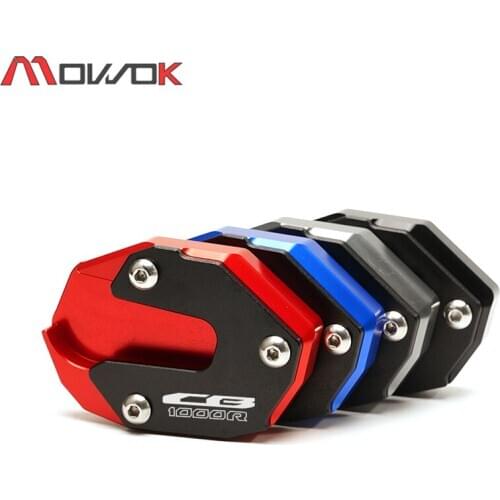 Motorcycle CNC Aluminum Side Stand Enlarger Plate Kickstand Enlarge Extension For Honda CB1000R CB 1000R 2018-2021 2020 2019