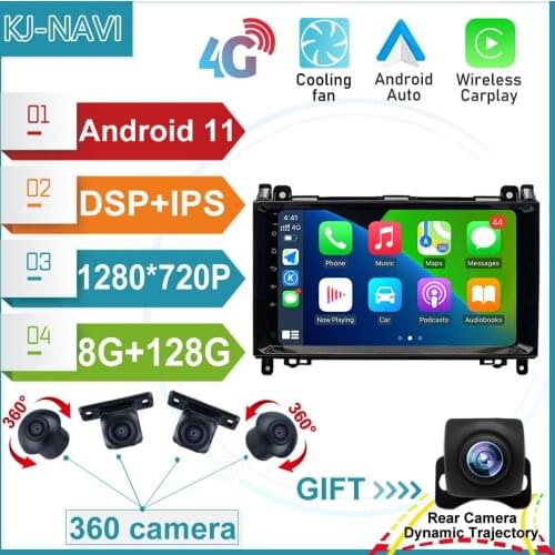 Carplay 9 inch Android 10 Car GPS Radio Multimedia Stereo for Mercedes Benz B200 W169 W245 Viano Vito W639 Sprinter W906 no DVD