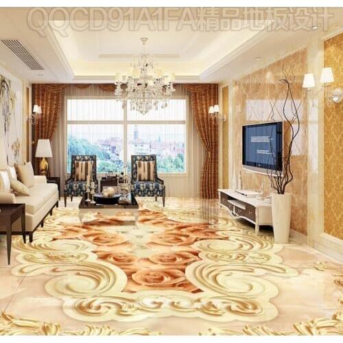 Free shipping custom Need parquet bathroom floor 3D self-adhesive home decoration floor living room bedroom wallpaper mural