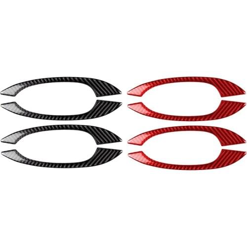 Fit For Porsche Macan 2014-2021 Real Carbon Fiber Side Door Handle Cover Decoration Trim Exterior Car Accessories