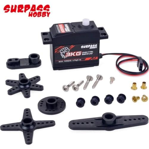 Surpass Hobby S0300P 25T 4.8-6.0V 3KG Plastic Gear Digital Servo For 1/12 1/14 RC Car Aircraft RC Boat Off-road Buggy Toy