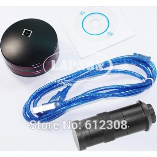 HD 5.0MP 1/2.5" CMOS USB Digital Video Industry Microscope Camera Magnifier + C-mount Glass Lens For PCB Soldering Repair Tool