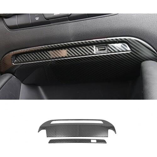 For Mazda 3 2019 2020 Accessories Stainless steel Car Front Charging USB interface frame Cover Trim Sticker Car Styling 2pcs