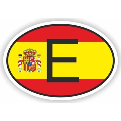E SPAIN Country Code Funny Car Motorcycle Personality Decal Car Sticker PVC,17.8CM*11.9CM