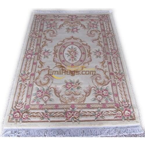 Chinese wool carpets flower rug Elegant French savonery Area Folk French Chic Knitting woven wool carpetchinese aubusson rug