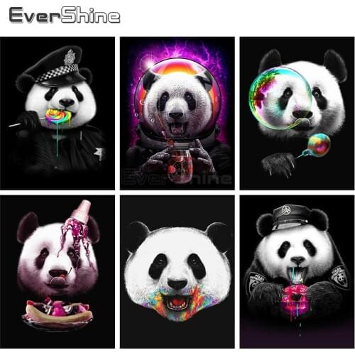 Evershine 5D DIY Diamond Embroidery Panda Diamond Painting Cross Stitch Animals Full Square Rhinestone Home Decoration