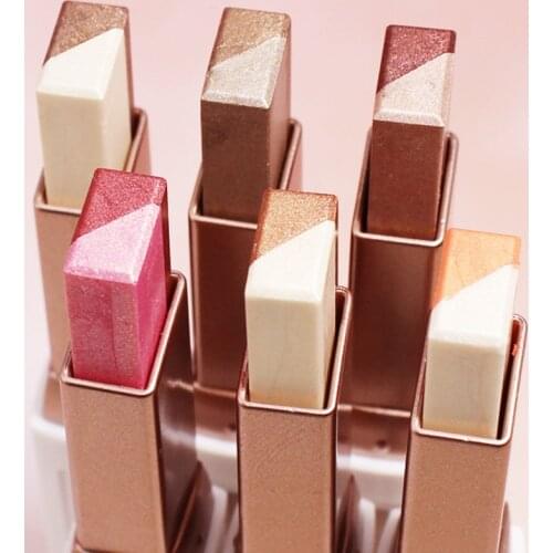 Korean Cosmetics Two Tone Eyeshadow Bar Makeup Eyeshadow Stick Eye Shadow Pencil Pen Beauty Tool NEW