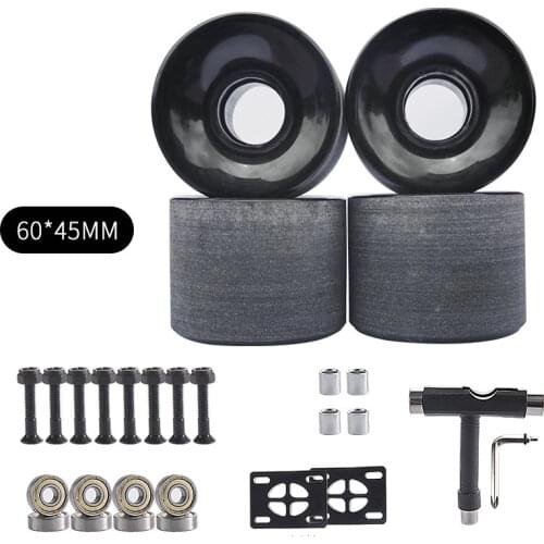 4Pcs 78A 60*45mm Longboard Skateboard 4 Wheels Cruiser Repair With Bearings Spacers Roller Sports Skateboard Wheels Dropshipping
