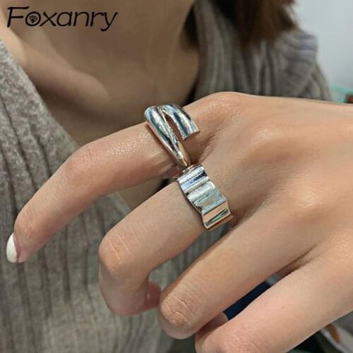 Evimi Minimalist 925 Sterling Silver Rings New Fashion Vintage Irregular Geometric Handmade Party Jewelry Gifts for Women